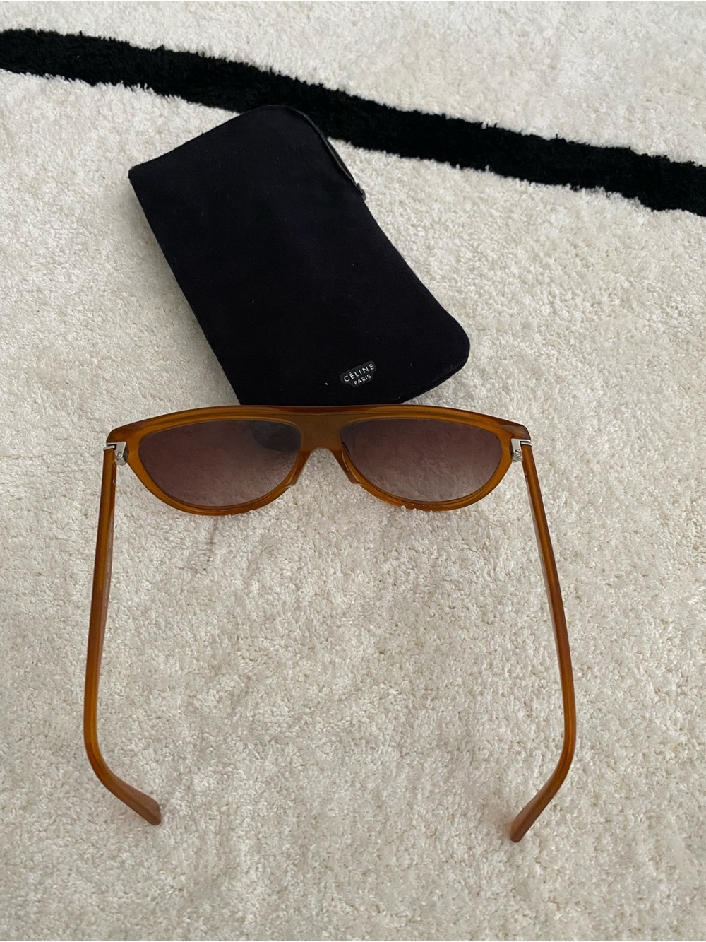 Celine CL41435 Amber Oversized Sunglasses 61-14 - Picture 2 of 6